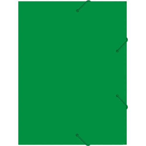 Папка-короб на резинке Бюрократ, А4 пластиковая, 700 мкм, корешок 40 мм., зеленая