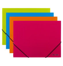 Папка на резинках DELI, A4 полупрозрачная, 500 мкм, ассорти