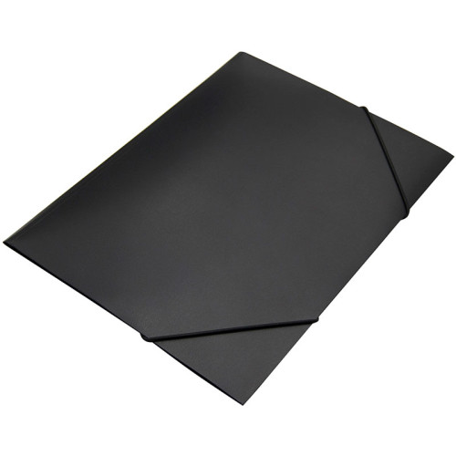 Папка на резинке Silwerhof, А4 пластиковая, 500 мкм, корешок 15 мм., черная