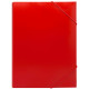 Папка на резинке Silwerhof, А4 пластиковая, 500 мкм, корешок 15 мм., красная