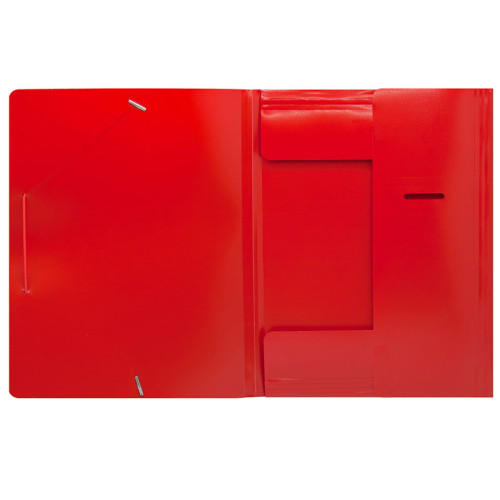 Папка на резинке Silwerhof, А4 пластиковая, 500 мкм, корешок 15 мм., красная