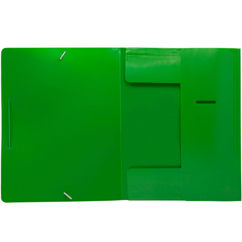 Папка на резинке Silwerhof, А4 пластиковая, 500 мкм, корешок 15 мм., зеленая