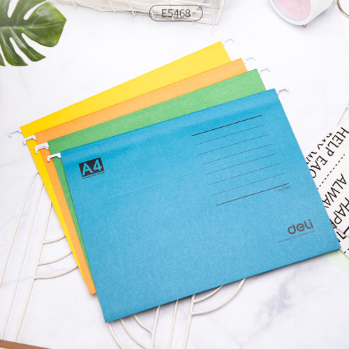 Папка подвесная Deli, А4, ассорти