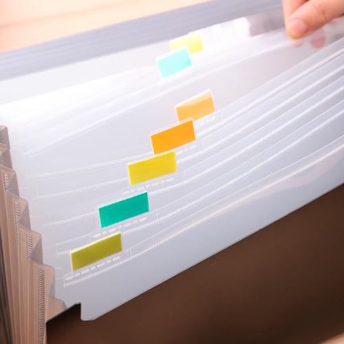 Папка-портфель DELI, А4, 13 отделений, 0,65 мм, ассорти