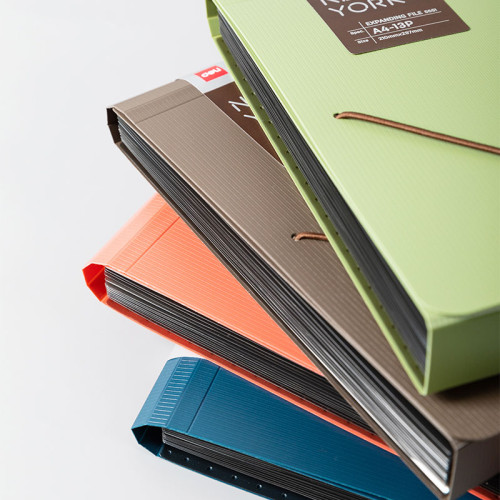 Папка-портфель DELI, на резинке 13 отделений,  ассорти