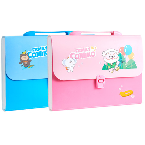 Папка-портфель DELI "Comiko", А4, 13 отделений, 0,60 мм, ассорти