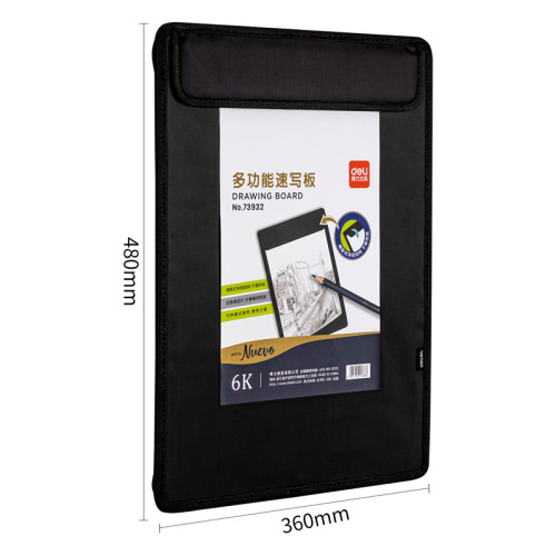 Папка-портфель (планшет) DELI "Art Nuevo" для рисования, 480х360 мм, черная