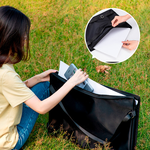 Папка-портфель (планшет) DELI "Art Nuevo" для рисования, 600х450 мм, черная