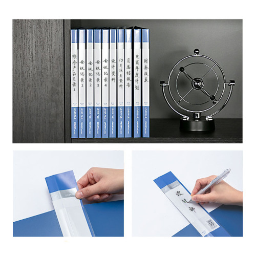 Папка с боковым зажимом Deli, внутренний карман, А4, синяя