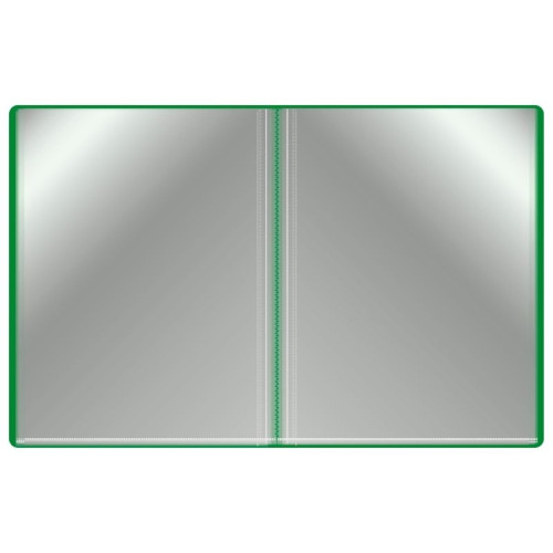 Папка с файлами Бюрократ на 80 вкладышей, 800 мкм, зеленая