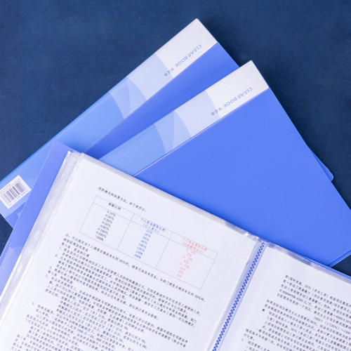 Папка с файлами DELI на 60 вкладышей, голубая