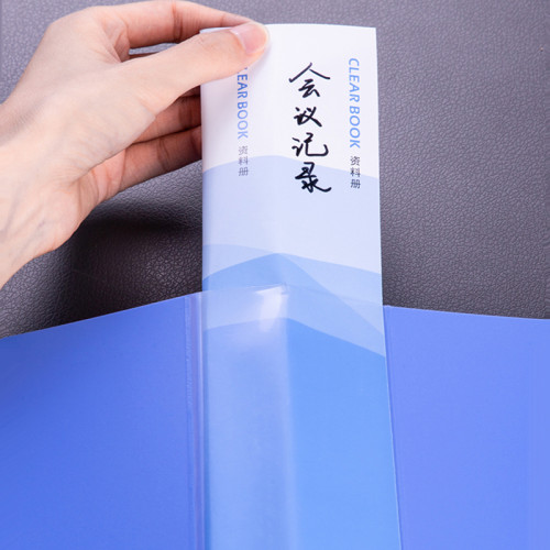 Папка с файлами DELI на 60 вкладышей, голубая