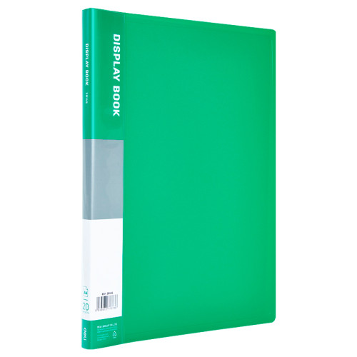 Папка с файлами DELI "Classic" на 20 вкладышей, 0,5 мм, зеленая