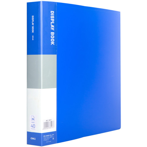 Папка с файлами DELI "Classic" на 40 вкладышей, 0.6 мм, ассорти