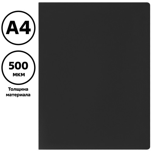 Папка с файлами СТАММ на 10 вкладышей, черная