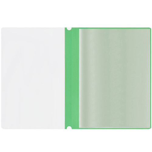 Папка с файлами СТАММ на 10 вкладышей с перфорацией, зеленая