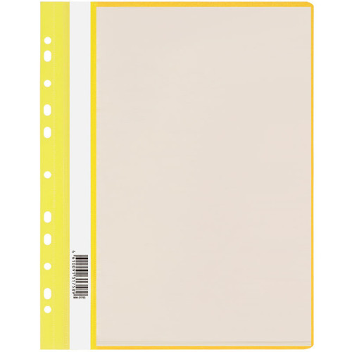 Папка с файлами СТАММ на 10 вкладышей с перфорацией, желтая