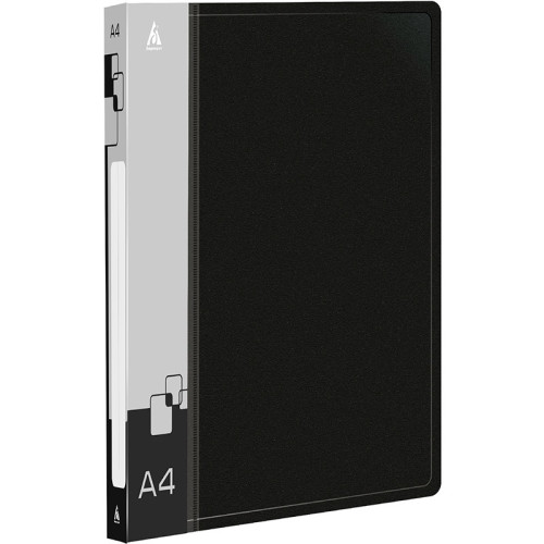 Папка с зажимом Бюрократ, A4, 16 мм, 700 мкм, внутренний и торцевой карман, черная