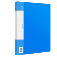 Папка с зажимом Deli А4 с внутренним карманом, синяя