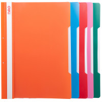 Папка-скоросшиватель DELI с перфорацией, А4, 200 мкм, ассорти