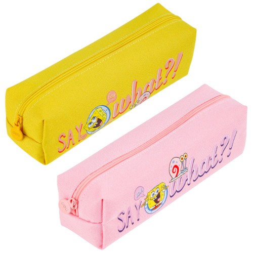 Пенал 1 отделение Deli "SpongeBob", 210х60х60 мм, на молнии, ассорти