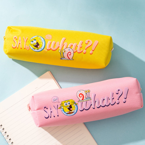 Пенал 1 отделение Deli "SpongeBob", 210х60х60 мм, на молнии, ассорти