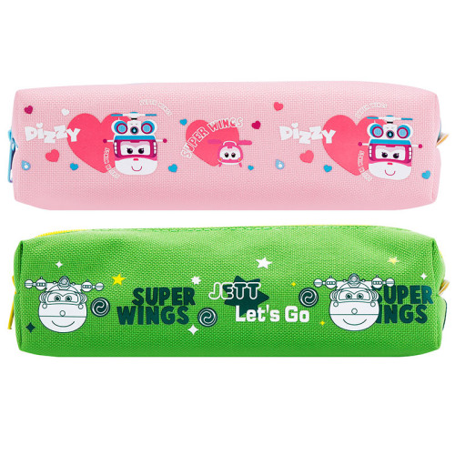 Пенал 1 отделение Deli "Super wings", 190х55х50 мм, на молнии, ассорти