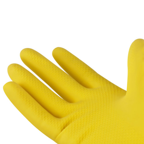 Перчатки резиновые OfficeClean, желтые, размер XL