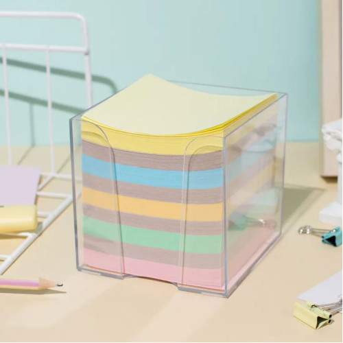 Пластбокс СТАММ прозрачный для бумажного блока 9х9х9 см