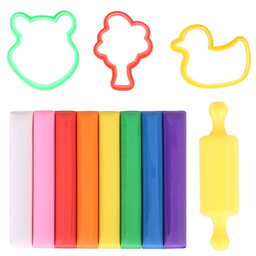 Пластилин Deli "DOUGH IT!" 8 цветов, 100 гр., формы+скалка, блистер с европодвесом