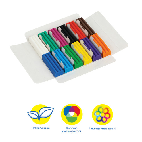 Пластилин Мульти-Пульти "Енот в сказке" 12 цветов, 120 гр., со стеком, картон