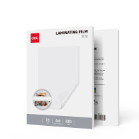 Пленка для ламинирования Deli "T172" А4, 75 мкм, глянец, 100 штук в упаковке