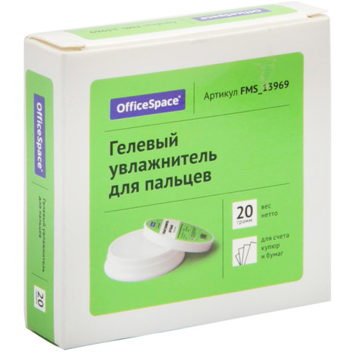 Подушка для смачивания пальцев гелевая OfficeSpace, 20 грамм