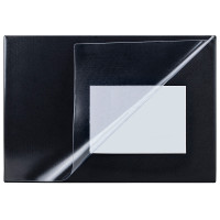 Покрытие настольное BRAUBERG 45 х 65 см, черное, с прозрачным верхом