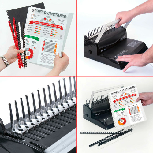 Пружина для переплета пластиковая "BRAUBERG", 12 мм, 100 шт/упак , белая