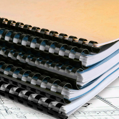 Пружина для переплета пластиковая "BRAUBERG", 8 мм, 100 шт/упак , черная