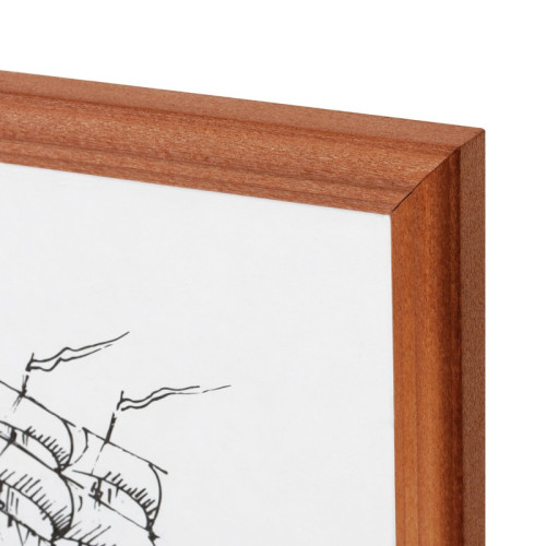 Рамка деревянная, OfficeSpace, красное дерево, стекло, 21х30 см