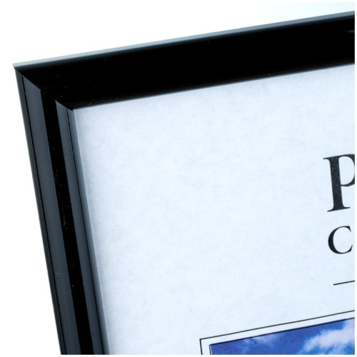 Рамка пластиковая, OfficeSpace, №1, черная, стекло, 21х30 см