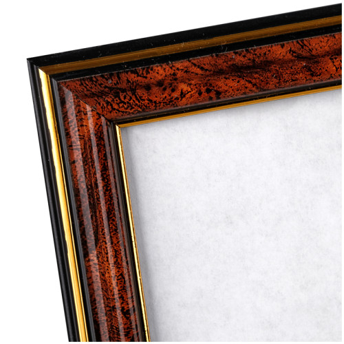 Рамка пластиковая, OfficeSpace, №2, темный орех, стекло, 21х30 см