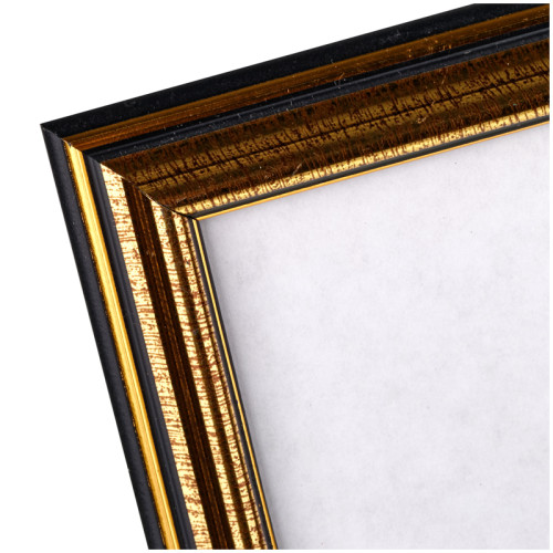 Рамка пластиковая, OfficeSpace, №2, золото, стекло, 21х30 см