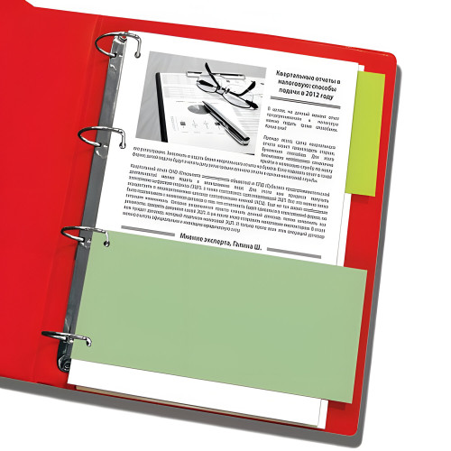 Разделитель картонный BRAUBERG, 100 листов 105х240 мм, 160 гр, зеленый