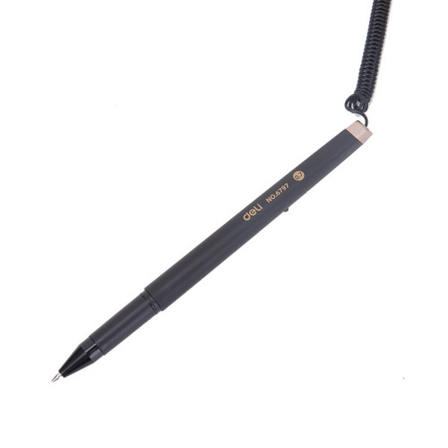 Ручка гелевая Deli, на подставке, 0,7 мм, синие чернила