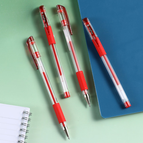 Ручка гелевая DELI "6600" 0,5 мм, красная