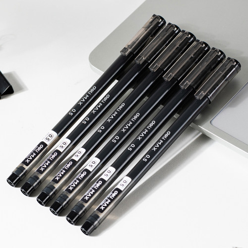 Ручка гелевая DELI "Max" 0,5 мм, черная