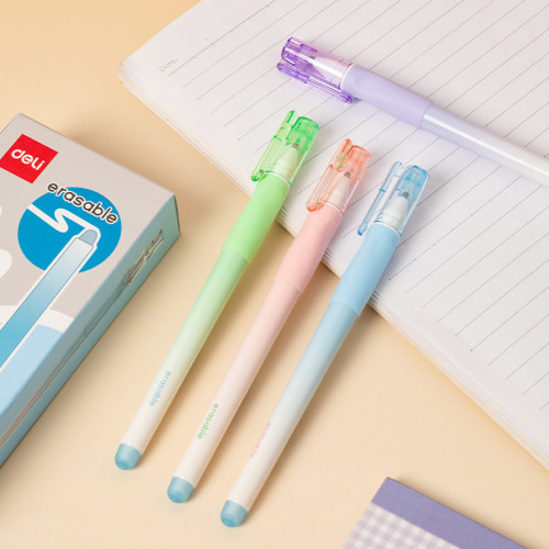 Ручка гелевая DELI "Neonup" 0,5 мм, синяя, стирающиеся чернила