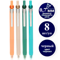 Ручка гелевая DELI "NS666" 0,7 мм, автоматическая, черная