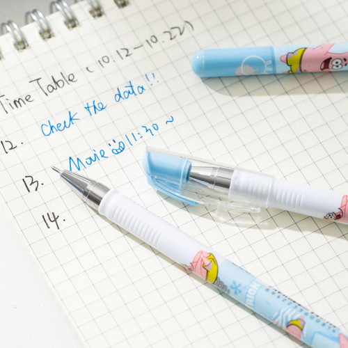 Ручка гелевая DELI "SpongeBob" 0,5 мм, синяя