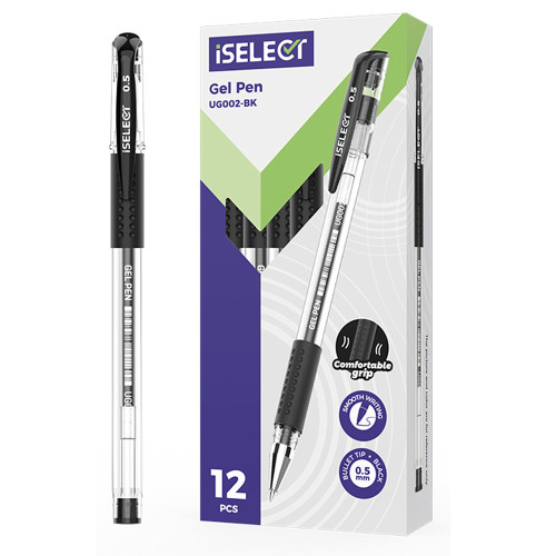 Ручка гелевая i Select 0,5 мм, черная