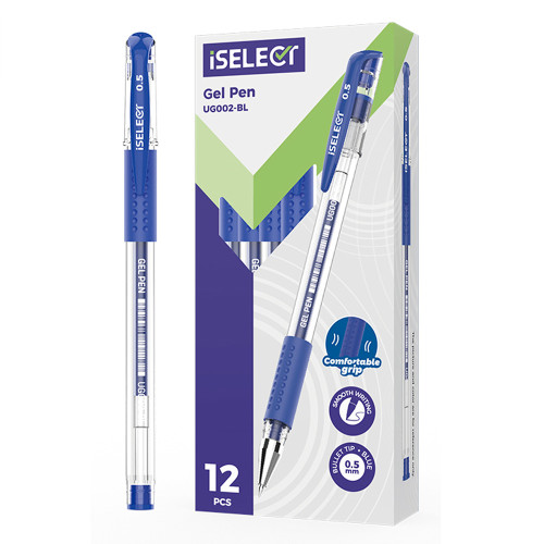 Ручка гелевая i Select 0,5 мм, синяя