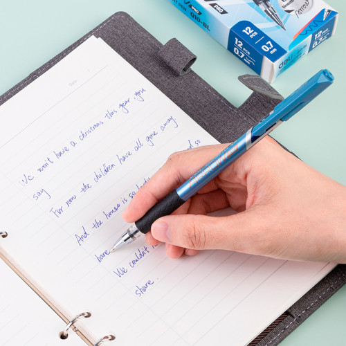 Ручка шариковая DELI "Arrow Q10", 0,7 мм, синяя, грип